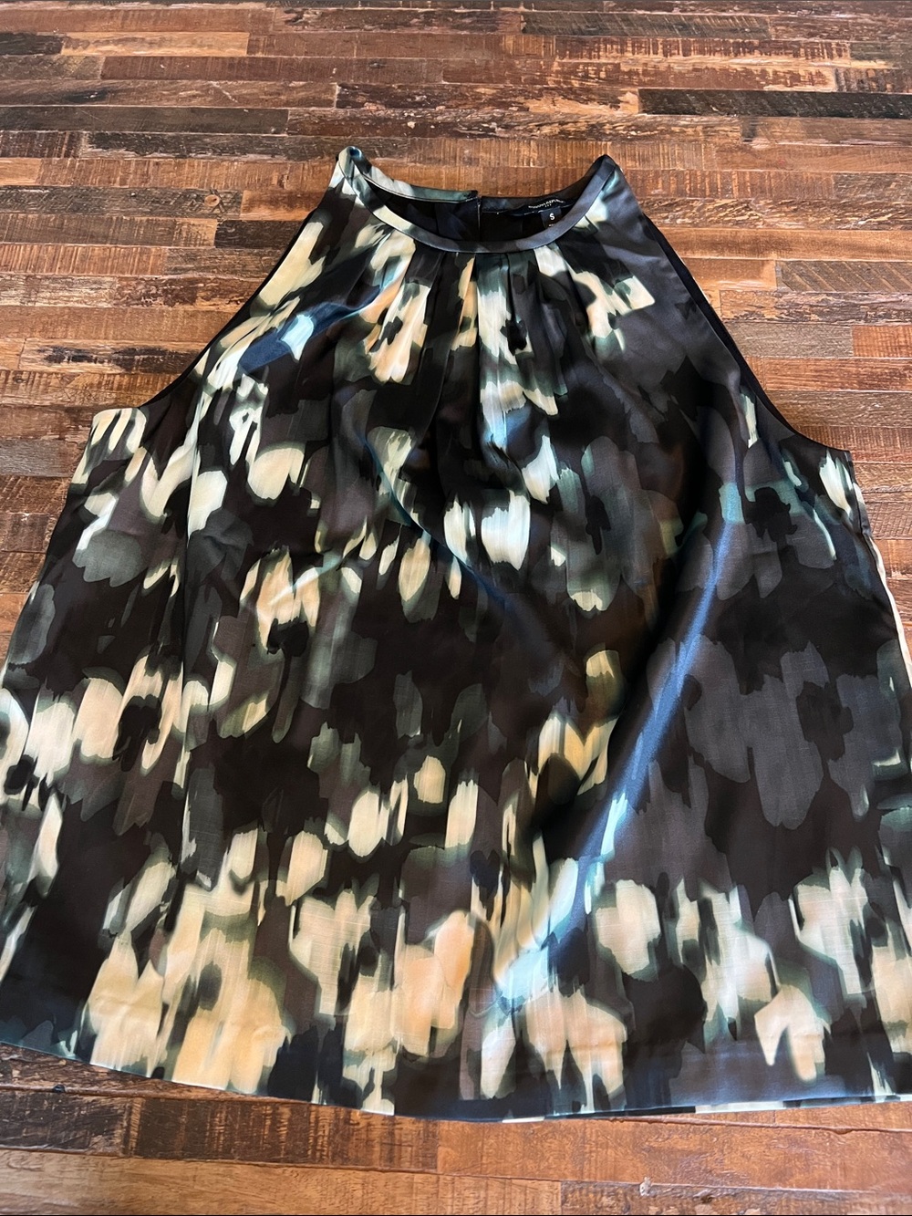 Banana Republic Sleeveless Halter Camisole - Black Multi Print